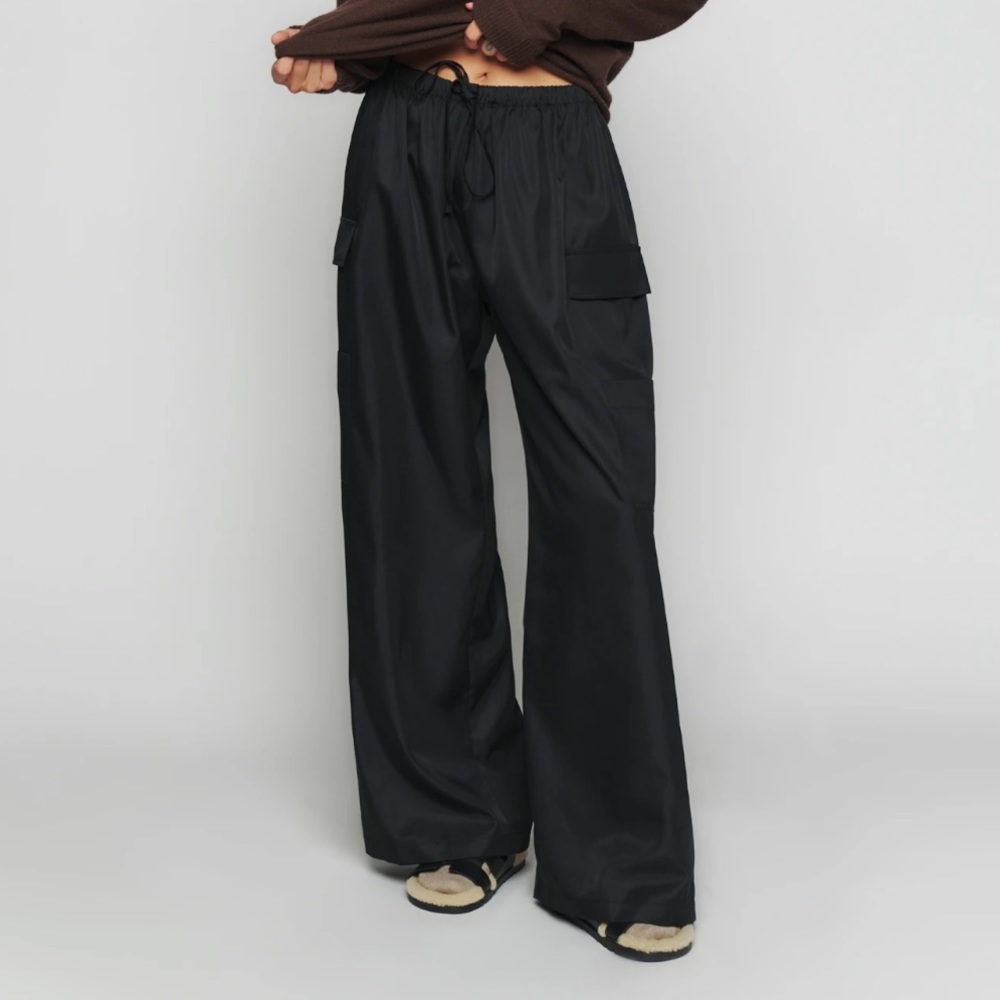 Reformation Ethan Pant Black Cargo Pocket